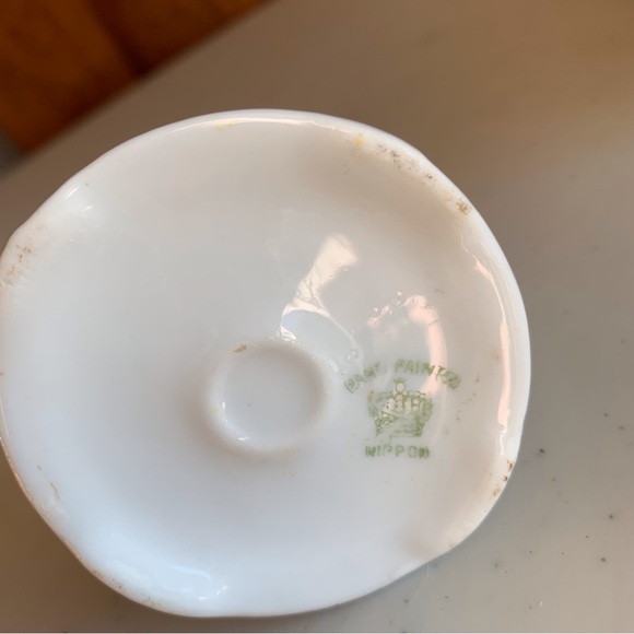 Antique Nippon Hand Painted Dresser Set Hat Pin Holder & Hair Pin Holder - Picture 9 of 14